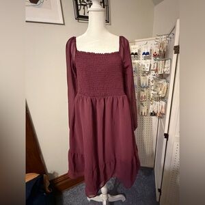 Isabel Maternity by Ingrid & Isabel Long Sleeve Burgundy Dress
